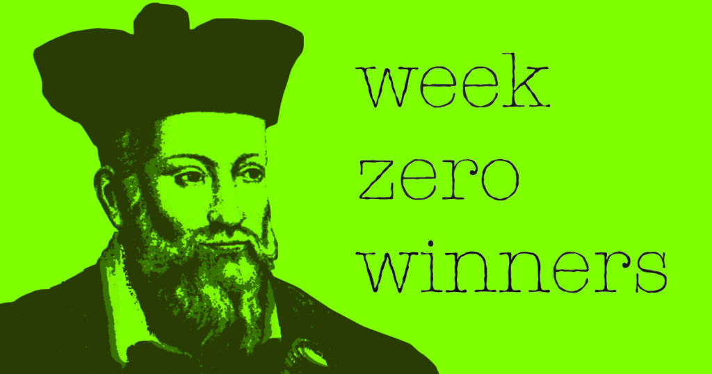 week zero winners - college football parody picks