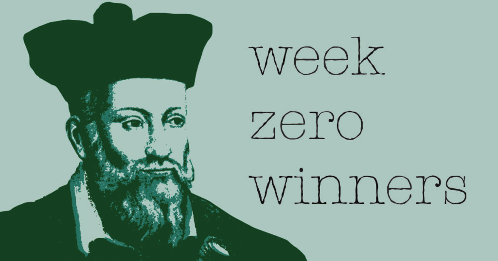 week zero winners - college football parody picks