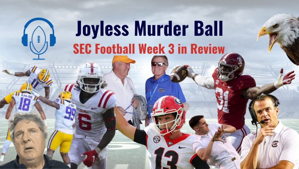 Joyless Murder Ball featuring SEC football players, Steve Spurrier, Phil Fulmer, Mike Leach, Shane Beamer, a dude cheerleader and a shocked War Eagle.